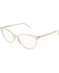 Saint Laurent - Sl 833 004 Optical Frames Acetate Transparent Cat Eye "Antiriflesso" - Lyst