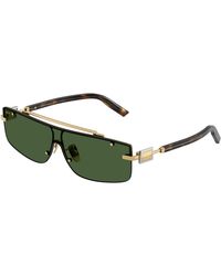 Dolce & Gabbana - Dg2335 02/71 Sunglasses Metal Squared Normal - Lyst