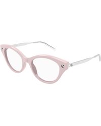McQueen - Am0485O 003 Optical Frames Acetate Transparent Cat Eye - Lyst