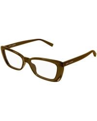Saint Laurent - Sl 943 Opt 004 Optical Frames Acetate Transparent Squared - Lyst