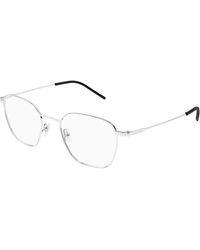 Saint Laurent - Sl 852 005 Optical Frames Metal Transparent Round - Lyst