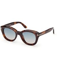 Tom Ford - Ft1344 Nika-02 53P Sunglasses Acetate Round Normal - Lyst