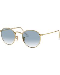 Ray-Ban - Rb3447n Round Flat Lens Round Sunglasses - Lyst
