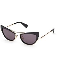 Max Mara - Mm0172 Ruth 01A Sunglasses Metal Smoke Cat Eye Normal - Lyst