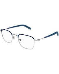 Montblanc - Mb0389O 009 Optical Frames Metal Transparent Squared - Lyst