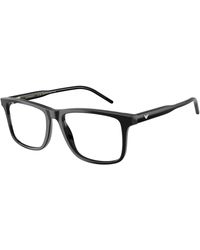 Emporio Armani - Ea3218 5017 Optical Frames Acetate Squared Normal - Lyst