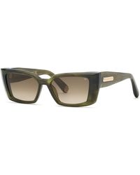 Philipp Plein - Spp215M Plein Pure Crystal 0Vad Sunglasses Acetate Squared Normal Nuanced - Lyst