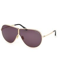 Tom Ford - Ft1158 Keating 30A Sunglasses Metal Smoke Pilot Normal - Lyst
