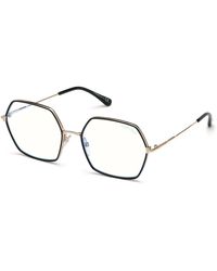 Tom Ford - Ft5615-B 052 Optical Frames Metal Geometric Normal Anti Light - Lyst