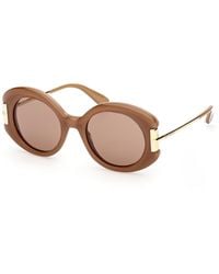 Max Mara - Mm0188 46E Sunglasses Acetate Round Normal - Lyst