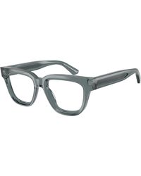 Emporio Armani - Ea3281 6364 Optical Frames Acetate Transparent Geometric Normal - Lyst