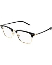 Montblanc - Mb0409O 001 Optical Frames Metal Transparent Squared - Lyst