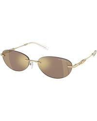 Michael Kors - Mk1151 Manchester 10145A Sunglasses Metal Round Normal Mirror - Lyst