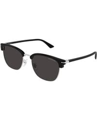 Montblanc - Mb0439Sa 001 Sunglasses Metal Squared - Lyst