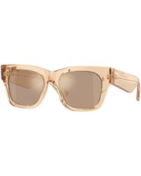 Burberry - Be4424 40635A Sunglasses Acetate Squared Normal Mirror - Lyst