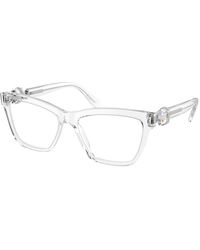 Swarovski - Sk2021 1027 Optical Frames Acetate Squared Normal - Lyst