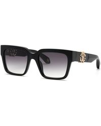 Roberto Cavalli - Src040M 700 Sunglasses Acetate Smoke Squared Normal Shaded - Lyst