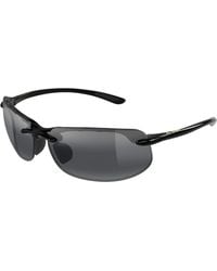 Maui Jim - Mj0412S 001 Occhiali Da Sole Iniettato Grigio Squadrata - Lyst