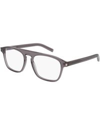 Saint Laurent - Sl 157 003 Optical Frames Acetate Transparent Squared - Lyst