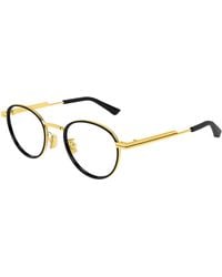Bottega Veneta - Bv1337Oj 004 Optical Frames Metal Transparent Round - Lyst