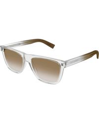 Saint Laurent - Sl 619 007 Sunglasses Acetate Round - Lyst