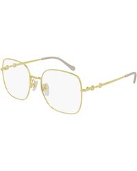 Gucci - Gg0883Oa 001 Optical Frames Metal Squared - Lyst