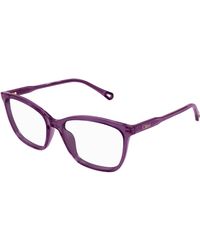Chloé - Ch0318O 004 Optical Frames Acetate Transparent Squared - Lyst