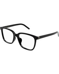 Saint Laurent - Sl M142/F 001 Optical Frames Acetate Transparent Squared - Lyst