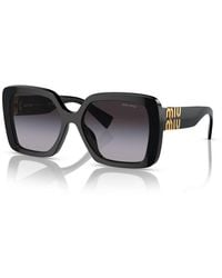 Miu Miu - Mu 10Ys 1Ab5D1 Sunglasses Acetate Geometric Normal Shaded - Lyst