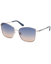 Guess - Gu00149 32W Sunglasses Metal Squared Normal - Lyst