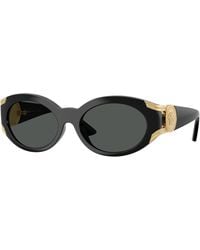 Versace - Ve4503U Gb1/87 Sunglasses Injected Round Normal - Lyst