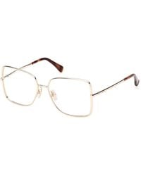 Max Mara - Mm5257 32 Optical Frames Metal Squared Normal - Lyst