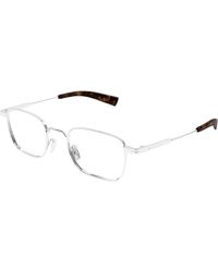 Saint Laurent - Sl 729 002 Optical Frames Metal Transparent Squared - Lyst