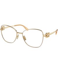 Miu Miu - Mu 50Xv 14M1O1 Optical Frames Metal Transparent Pilot Normal - Lyst