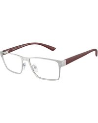 Emporio Armani - Ea1157 3045 Optical Frames Metal Transparent Squared Normal - Lyst