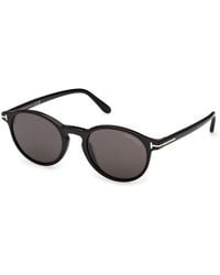 Tom Ford - Ft1331 Prescott-02 01A Sunglasses Acetate Smoke Round Normal - Lyst