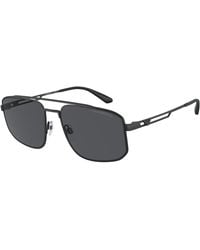 Emporio Armani - Ea2139 300187 Sunglasses Metal Squared Normal - Lyst