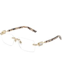 Dolce & Gabbana - Dg1361 488 Optical Frames Metal Transparent Squared Normal - Lyst