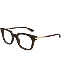 McQueen - Am0521O 002 Optical Frames Acetate Transparent Squared - Lyst