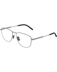 Moncler - Me1005 1005 Optical Frames Steel Transparent Round Normal - Lyst