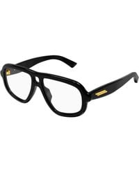 Bottega Veneta - Bv1495O 004 Optical Frames Acetate Transparent Pilot - Lyst