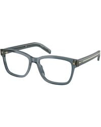 Prada - Pr B10V 18T1O1 Optical Frames Acetate Transparent Squared Normal - Lyst