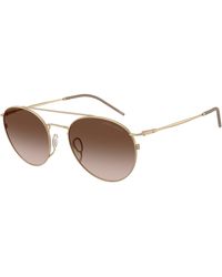 Giorgio Armani - Ar6183 300213 Sunglasses Metal Round Normal Nuanced - Lyst