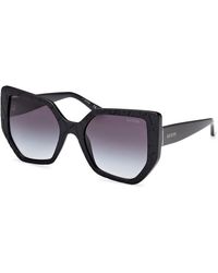 Guess - Gu00153 02B Sunglasses Injected Smoke Geometric Normal - Lyst
