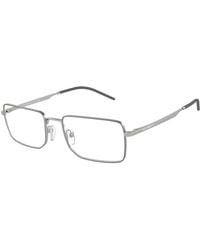 Emporio Armani - Ea1153 3045 Optical Frames Metal Transparent Squared Normal - Lyst