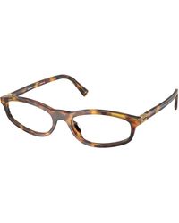 Miu Miu - Mu 01Zv 14L1O1 Optical Frames Acetate Transparent Round Normal - Lyst