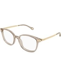 Chloé - Ch0359O 004 Optical Frames Acetate Transparent Squared - Lyst