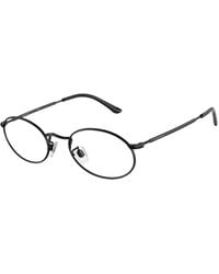 Giorgio Armani - Ar 131Vm 3001 Optical Frames Metal Transparent Round Normal - Lyst