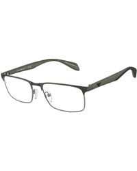 Emporio Armani - Ea1149 3368 Optical Frames Metal Transparent Squared Normal - Lyst