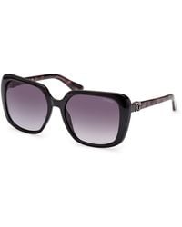 Guess - Gu7863 05B Sunglasses Injected Smoke Squared Normal Shaded - Lyst